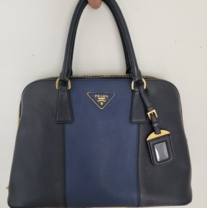 PRADA Saffiano Lux Bi-Color Promenade